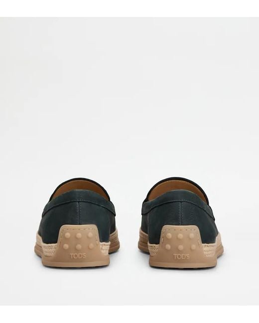 Tod's Blue Suede Loafers for men