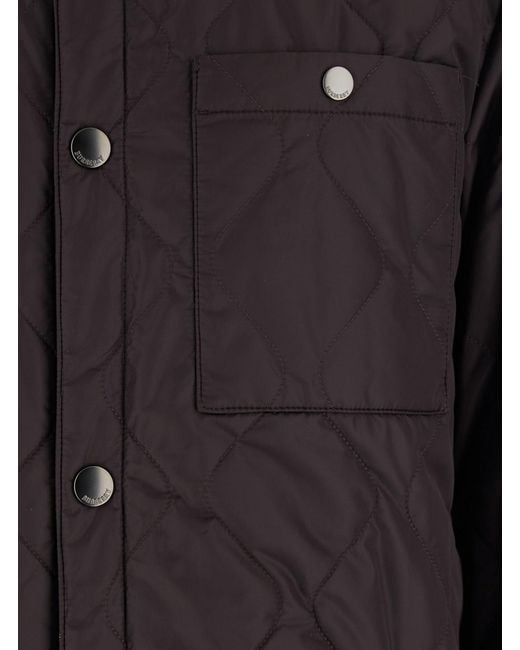Burberry Black Quilted Button-Fastening Padded Jacket for men