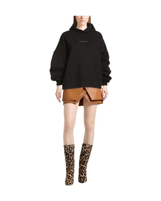 Balenciaga Black Hooded Track Jackets