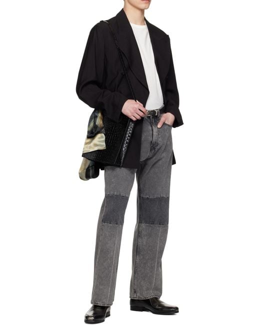 Our Legacy Black Long-Sleeved Double-Breasted Blazer for men