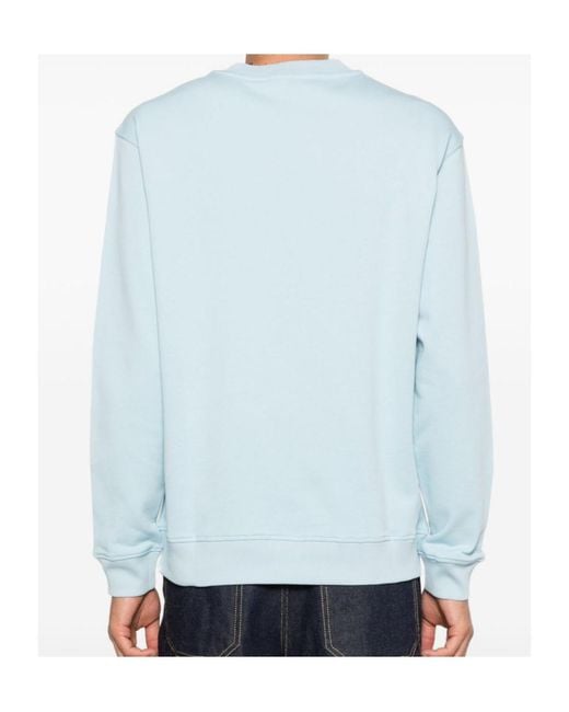 Versace Jeans Blue Logo Crew-Neck Sweatshirt for men