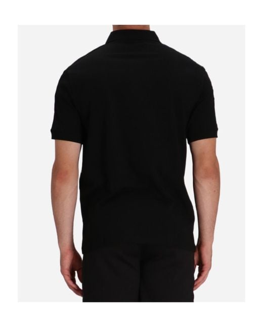 Karl Lagerfeld Black Short-Sleeved Polo Shirt for men