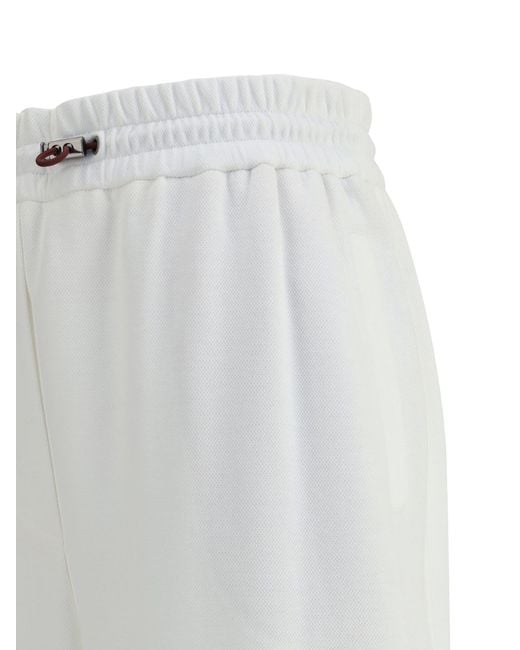 Brunello Cucinelli White Drawstring Track Pants