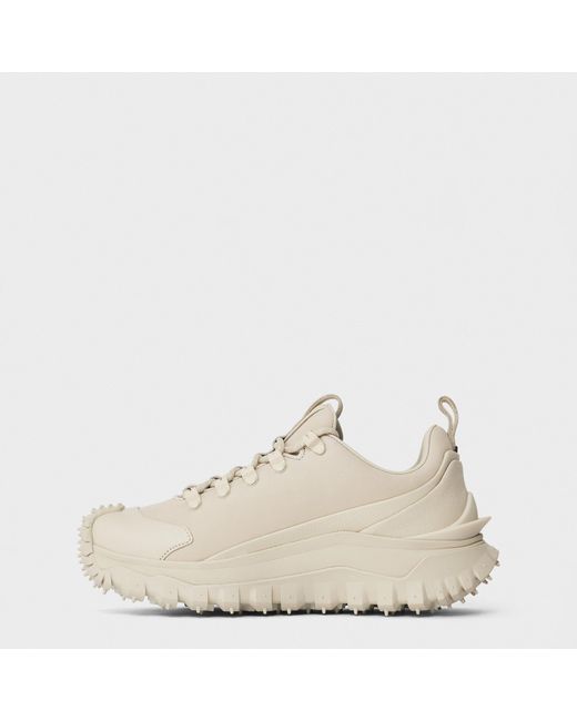 Moncler Natural Lace-Up Platform Sneakers