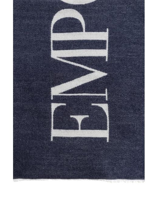 Emporio Armani Black Two-Toned Scarf for men