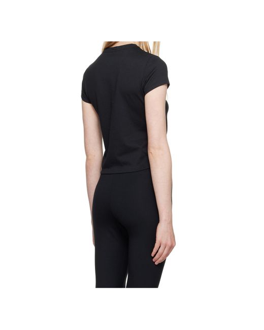 Skims Black Round Neck Short Sleeve T-Shirt