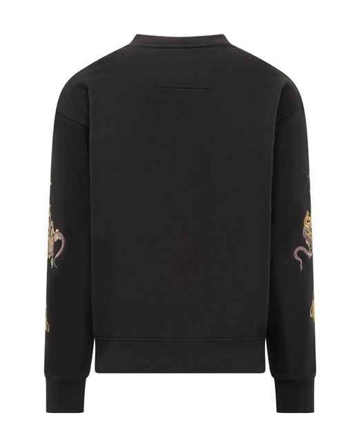 Givenchy Black Logo Embroidered Sweatshirt for men