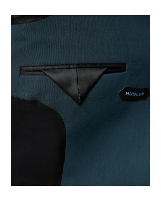 Mugler Blue Backless Suit Coat