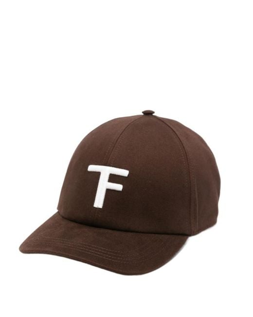 Tom Ford Brown Logo Baseball Cap for men