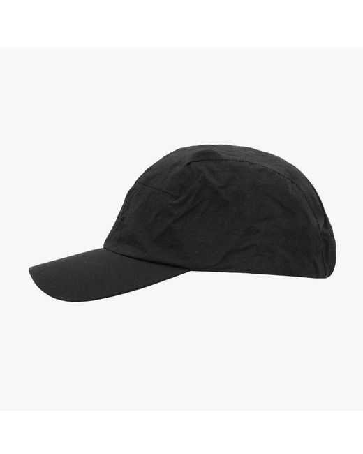 C P Company Black Plain Paper Touch Cap for men