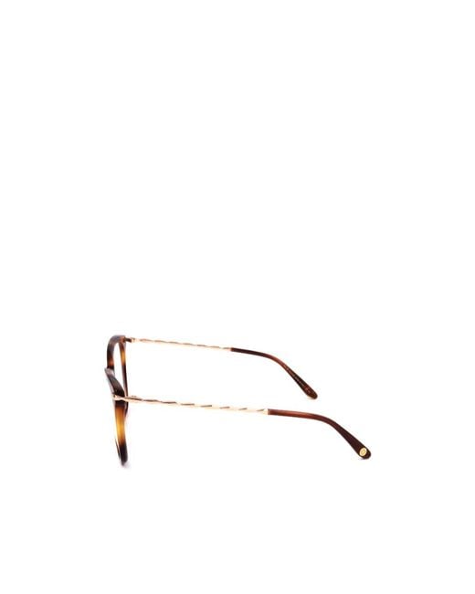 Elie Saab White Cat-Eye Frame Glasses