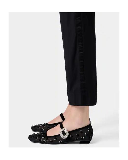 Roger Vivier Black Buckle-Embellished Ballet Flats