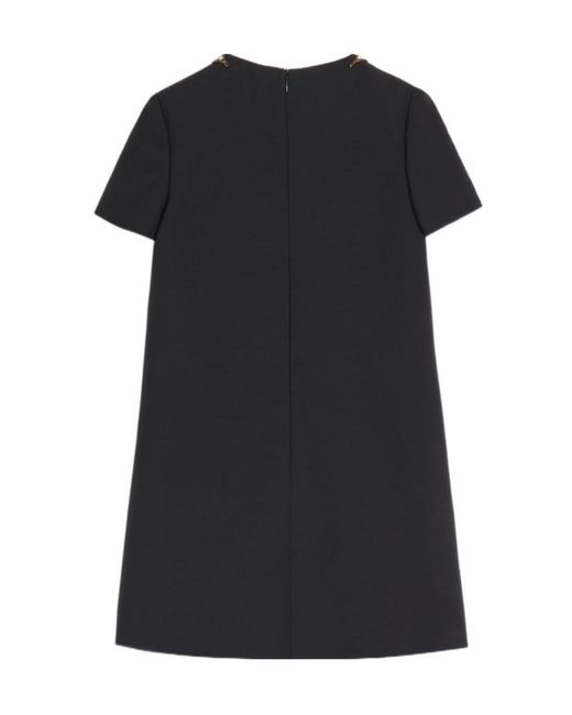 Valentino Black Embellished Bow Dress