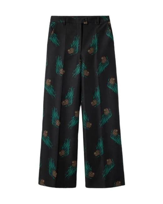 LaDoubleJ Green Let Loose Floral-Print Trousers