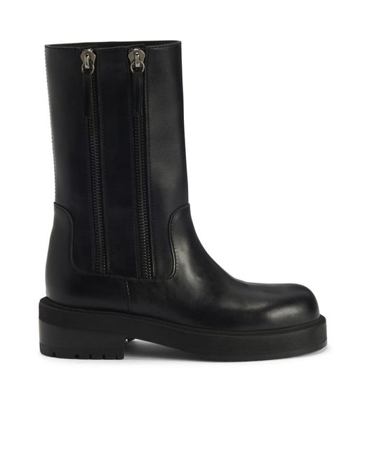 Giuseppe Zanotti Black Foustine Double-Zip Combat Boots