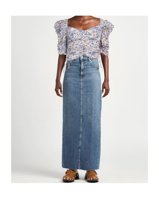 Isabel Marant Blue Floral Crop Top