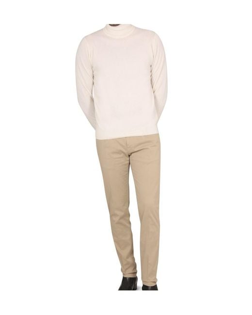 Aspesi White Roll-Neck Knitted Sweater for men
