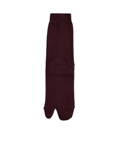 Maison Margiela Purple Tabi Split-Toe Socks