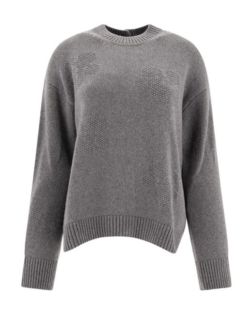 CECILIE BAHNSEN Gray Long-Sleeved Sweater