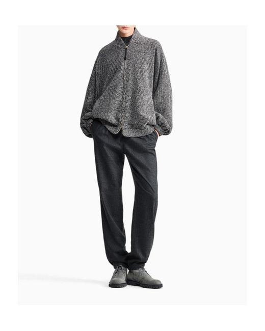 Giorgio Armani Gray Long-Sleeve Jacket