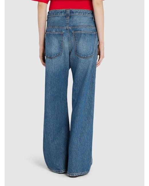 Khaite Blue Winslow Mid Rise Denim Baggy Jeans