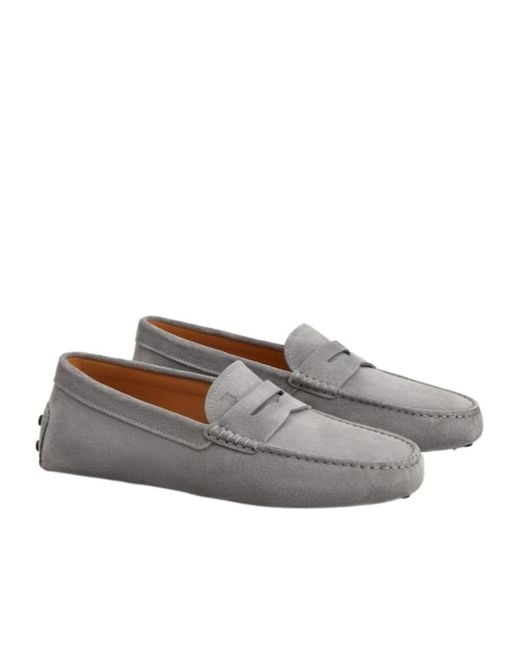 Tod's Gray Gommino Driving Shoes for men