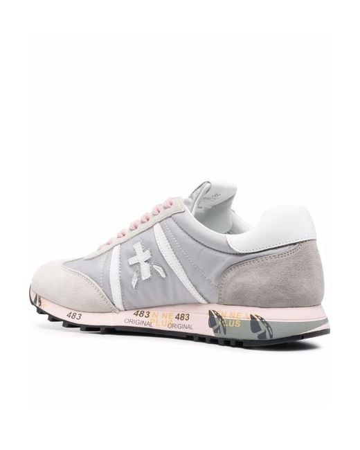 Premiata White Logo Casual Shoes