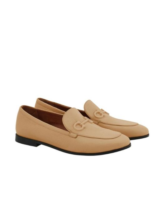 Ferragamo Brown Gancini Loafer