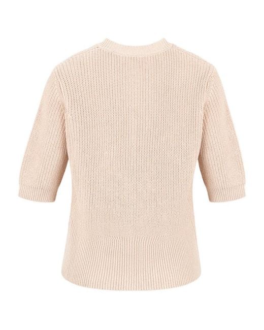 Fabiana Filippi Natural Crew Neck Cardigan