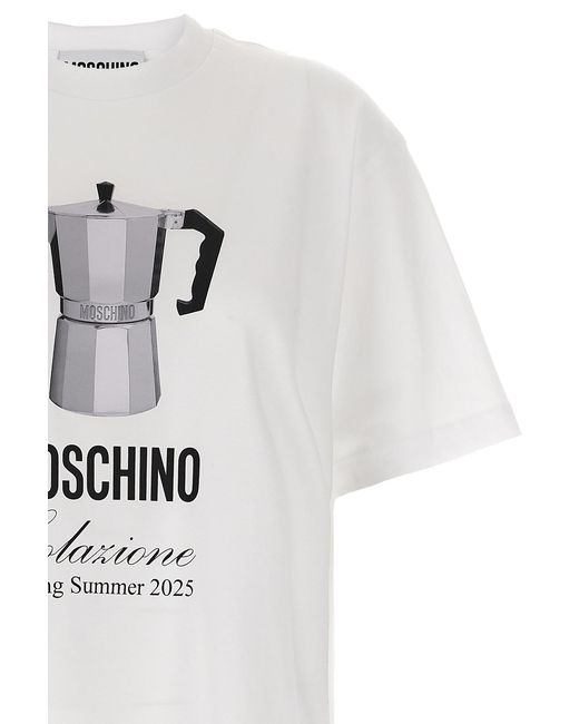 Moschino White 'Colazione' T-Shirt for men