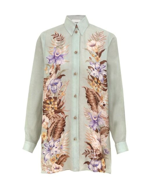 Zimmermann White Coco Relaxed Shirt