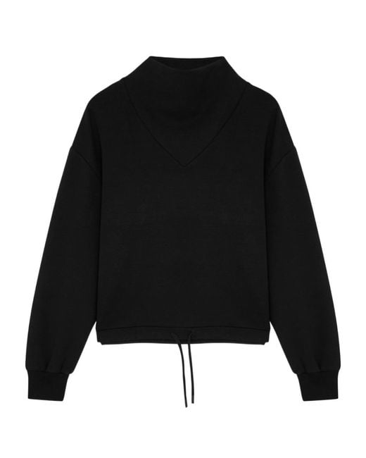 Varley Black Betsy Stretch-Jersey Sweatshirt