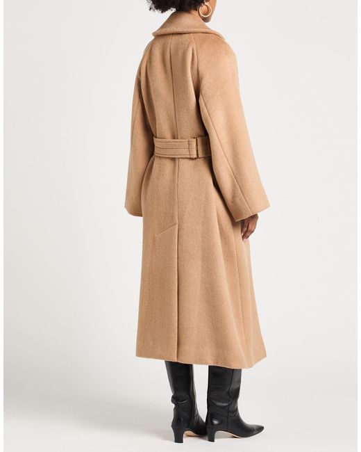 Ganni Natural Versatile And Comfortable Belted Coat