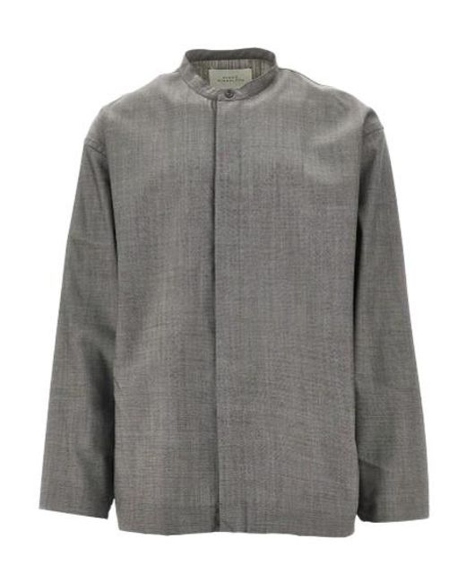 Studio Nicholson Gray Long Sleeve Shirt for men