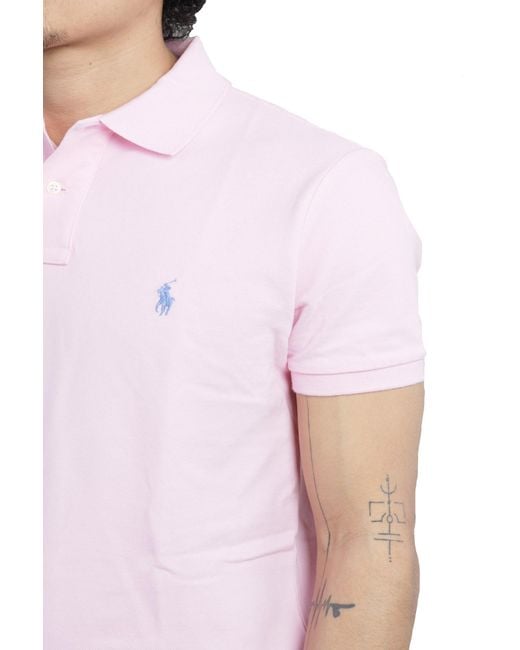 Polo Ralph Lauren Pink Short-Sleeve Polo Shirt for men