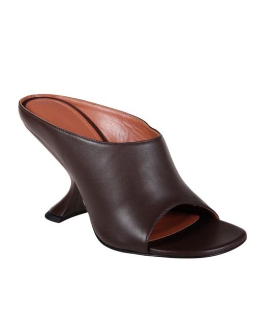 AMINA MUADDI Brown Taylor Slipper 90 Nappa