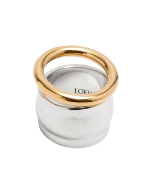 Loewe White Nappa Knot Ring