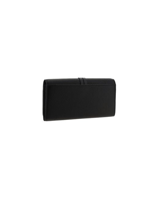 Chloé Black Chloé Logo Charm Laced Wallet