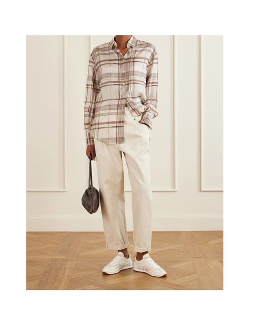 Brunello Cucinelli Multicolor Checked Long Sleeved Shirt
