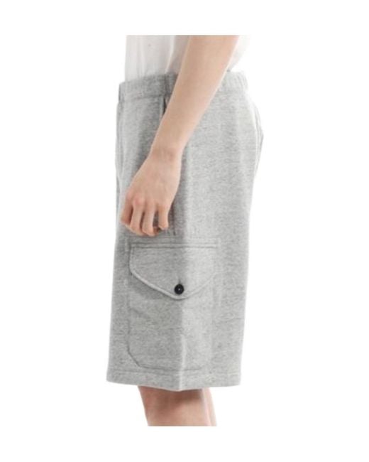 C P Company Gray Elastic-Waist Shorts for men