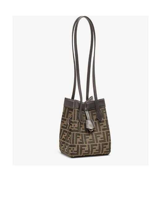 Fendi White Origami Drawstring Mini Bucket Bag