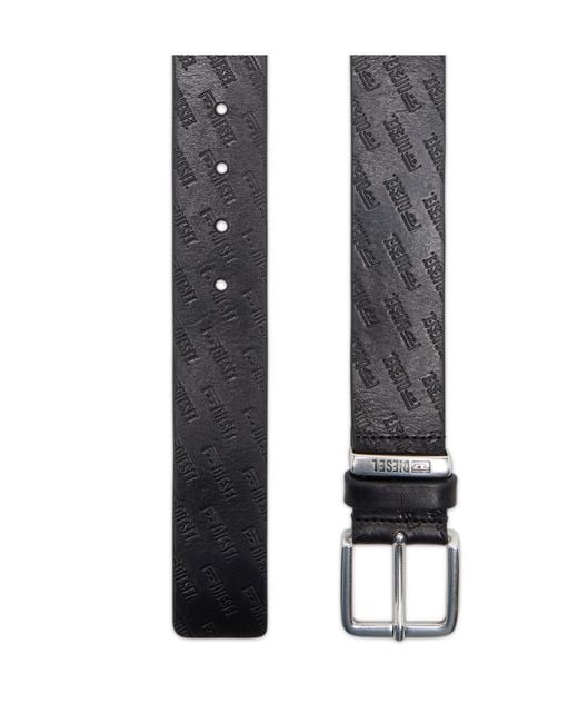 DIESEL Black Logo Detail Belt for men