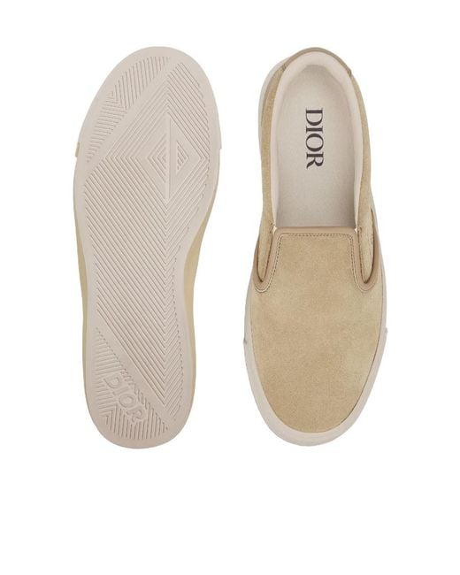 Dior White Homme Logo Detailed Slip-On Sneakers for men
