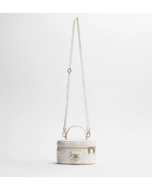 Dior White Zippered Cosmetic Bag