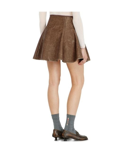 DIESEL Brown Flared Miniskirt