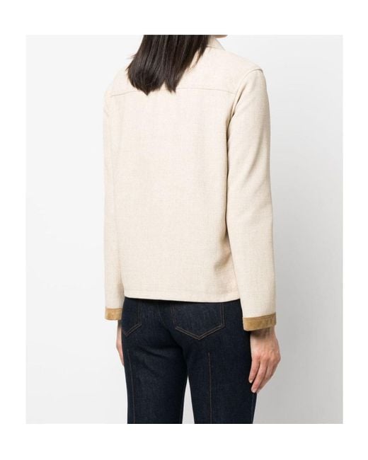 Fay Natural Triple Hook Fastening Coat
