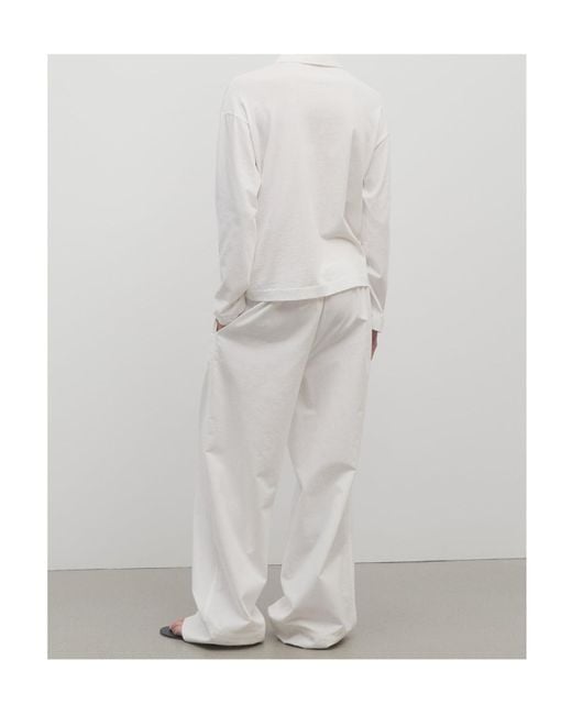 The Row White Enea Pant