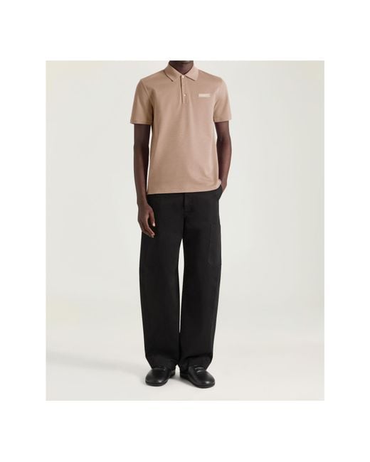 Givenchy Natural Paris Logo Patch Short-Sleeved Polo Shirt for men
