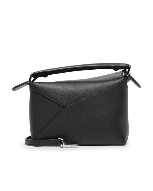 Loewe Black Mini Puzzle Top Handle Bag
