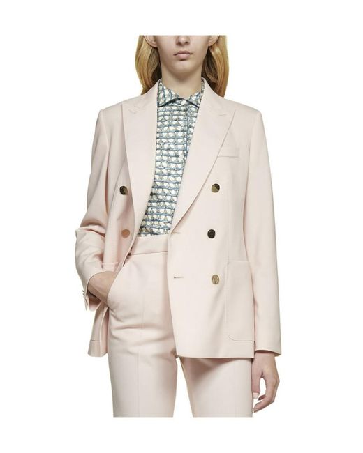 Max Mara Natural Double-Breasted Blazer